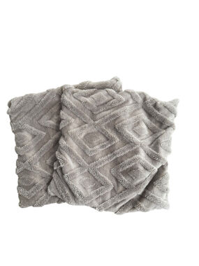 Unbranded Textured Geometric Accent Pillow Covers, One Size, Grey